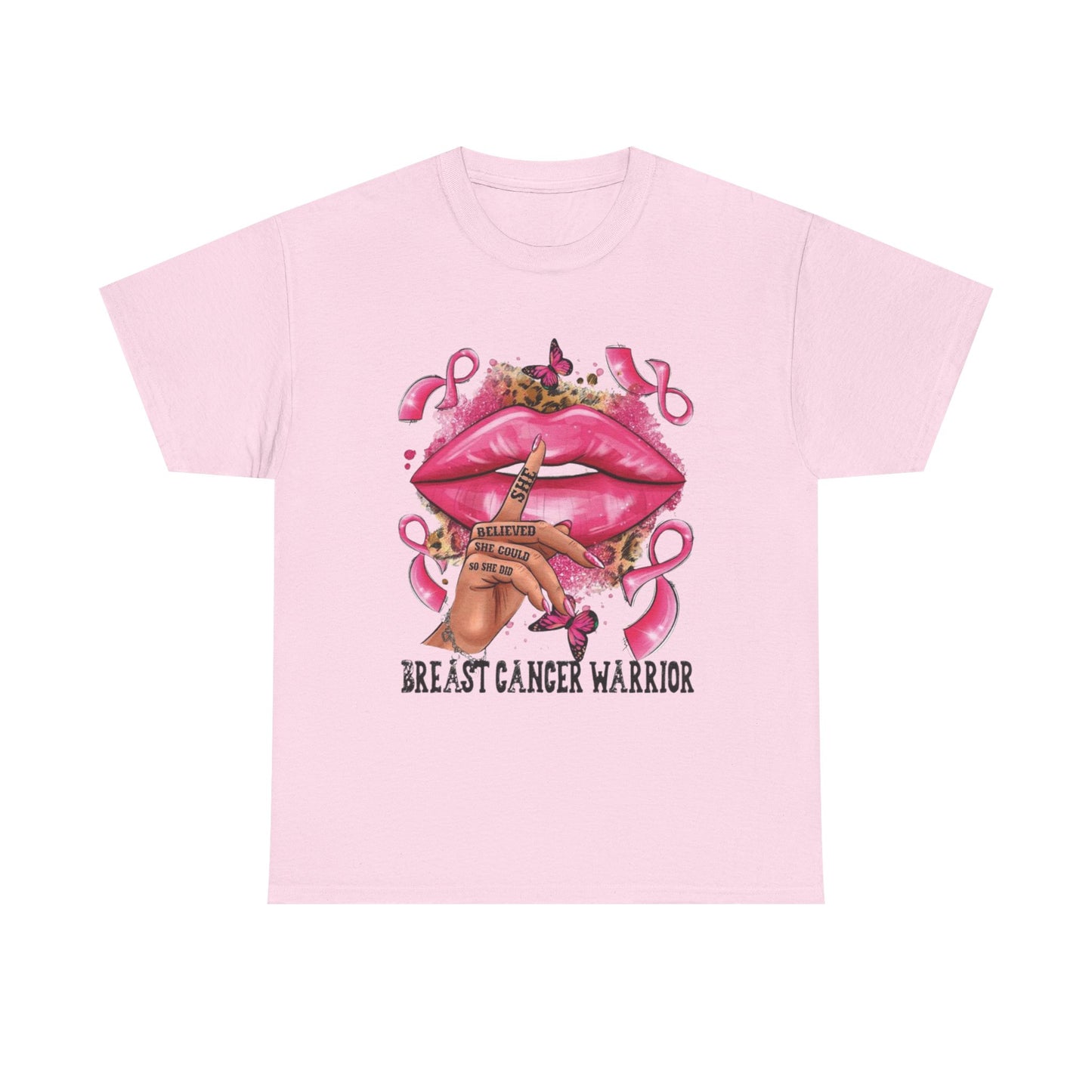Breast Cancer Warrior Tee, Inspirational Shirt for Awareness, Gift for Cancer Fighters, Supportive Apparel, Empowering T-Shirt
