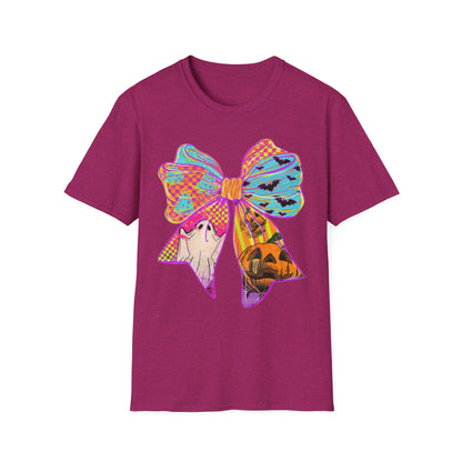 Colorful Bow Graphic Unisex T-Shirt, Fun Graphic Tee, Stylish Casual Wear, Perfect Gift for Birthdays, Festivals, and Celebrations