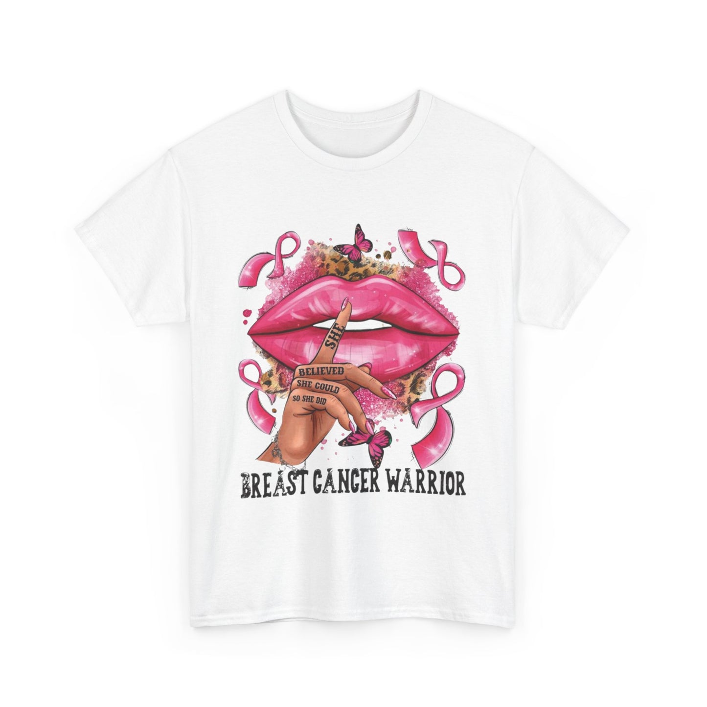 Breast Cancer Warrior Tee, Inspirational Shirt for Awareness, Gift for Cancer Fighters, Supportive Apparel, Empowering T-Shirt