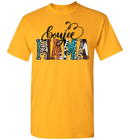 Boujee Mama Animal Print Graphic Tee Shirt Top