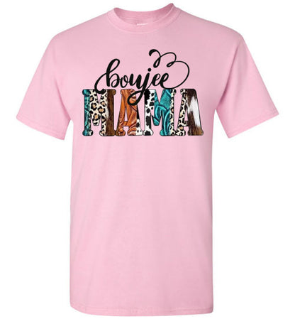 Boujee Mama Animal Print Graphic Tee Shirt Top