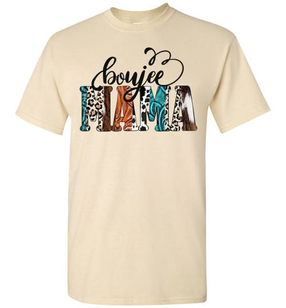 Boujee Mama Animal Print Graphic Tee Shirt Top