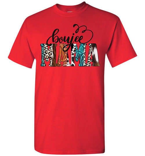 Boujee Mama Animal Print Graphic Tee Shirt Top