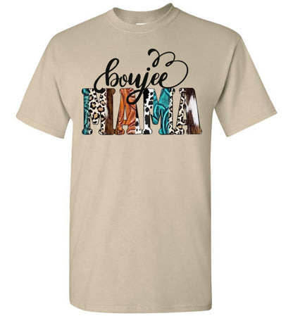 Boujee Mama Animal Print Graphic Tee Shirt Top