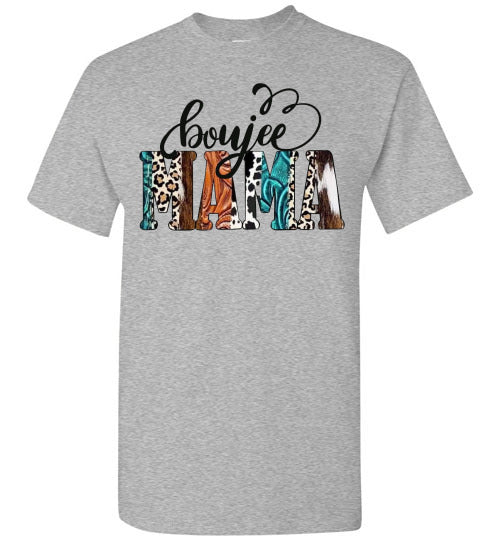 Boujee Mama Animal Print Graphic Tee Shirt Top