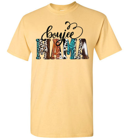 Boujee Mama Animal Print Graphic Tee Shirt Top