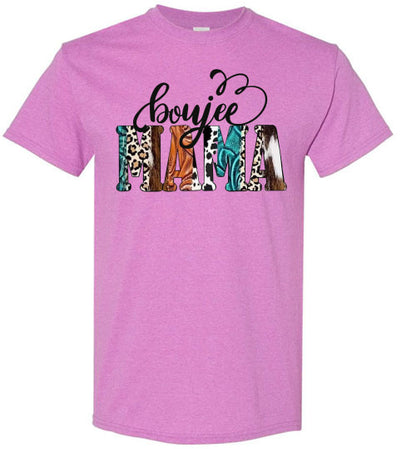 Boujee Mama Animal Print Graphic Tee Shirt Top