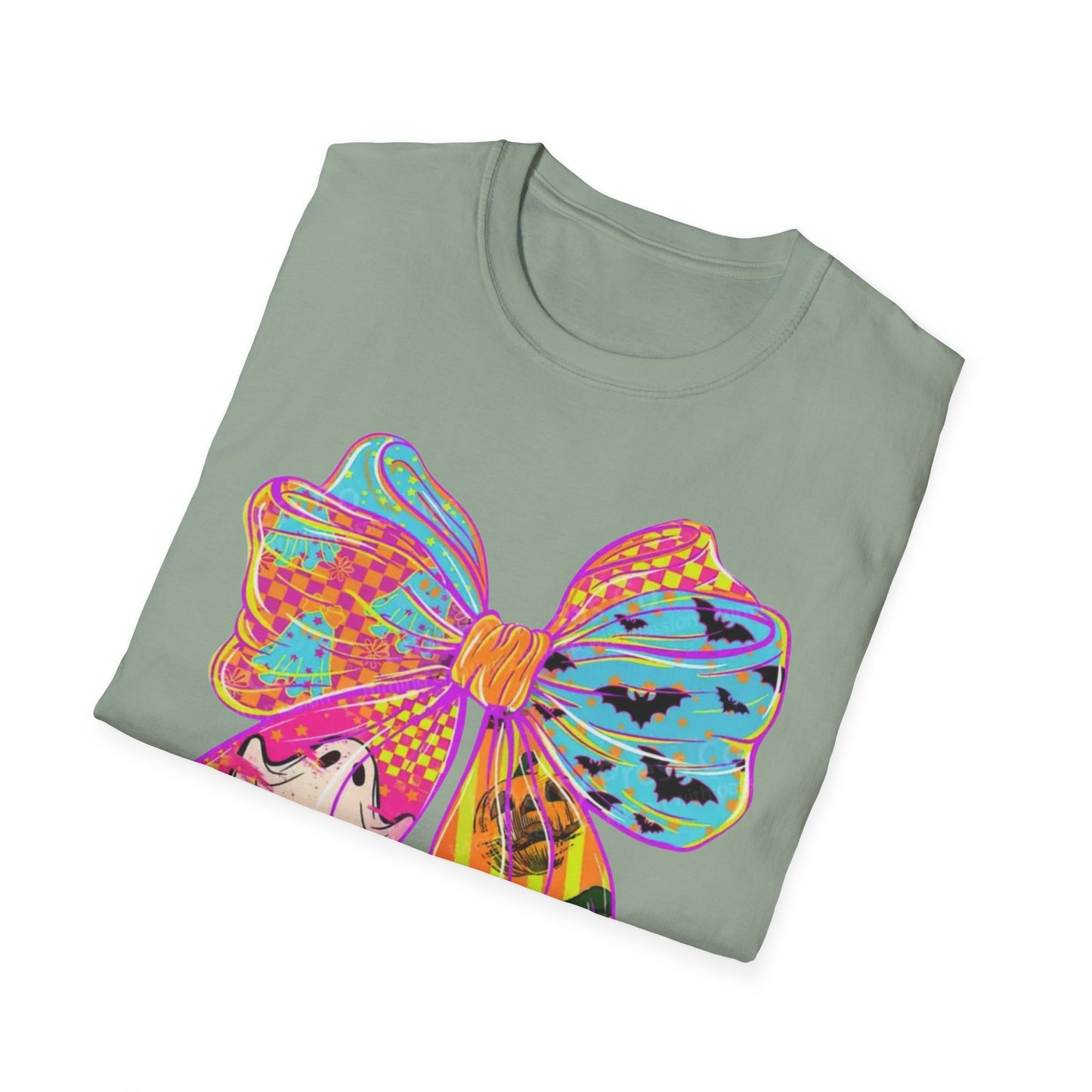 Colorful Bow Graphic Unisex T-Shirt, Fun Graphic Tee, Stylish Casual Wear, Perfect Gift for Birthdays, Festivals, and Celebrations