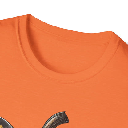 Festive Pumpkin Unisex Softstyle T-Shirt, Fall Fashion Tee, Halloween Shirt, Casual Autumn Wear, Seasonal Gift