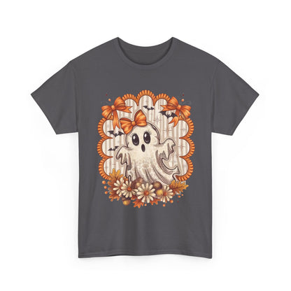 Fall Ghost Unisex Cotton Tee, Halloween Shirt, Autumn Fashion, Cute Ghost Apparel, Gift for Spooky Season