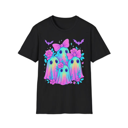 Whimsical Ghosts T-Shirt, Cute Halloween Shirt, Kids & Adults Apparel, Soft Cotton Tee, Spooky Gift Idea, Fun Graphic Tee