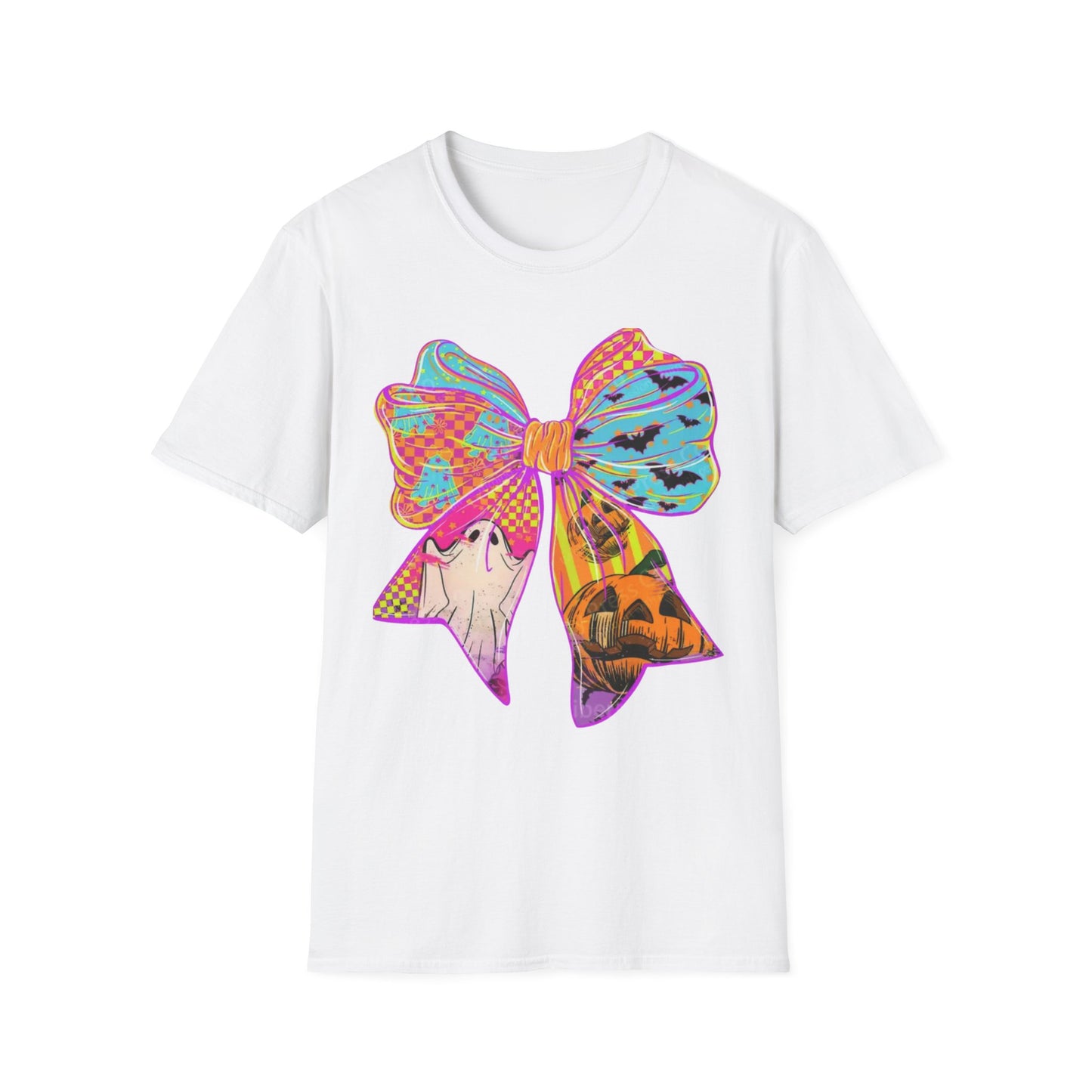 Colorful Bow Graphic Unisex T-Shirt, Fun Graphic Tee, Stylish Casual Wear, Perfect Gift for Birthdays, Festivals, and Celebrations
