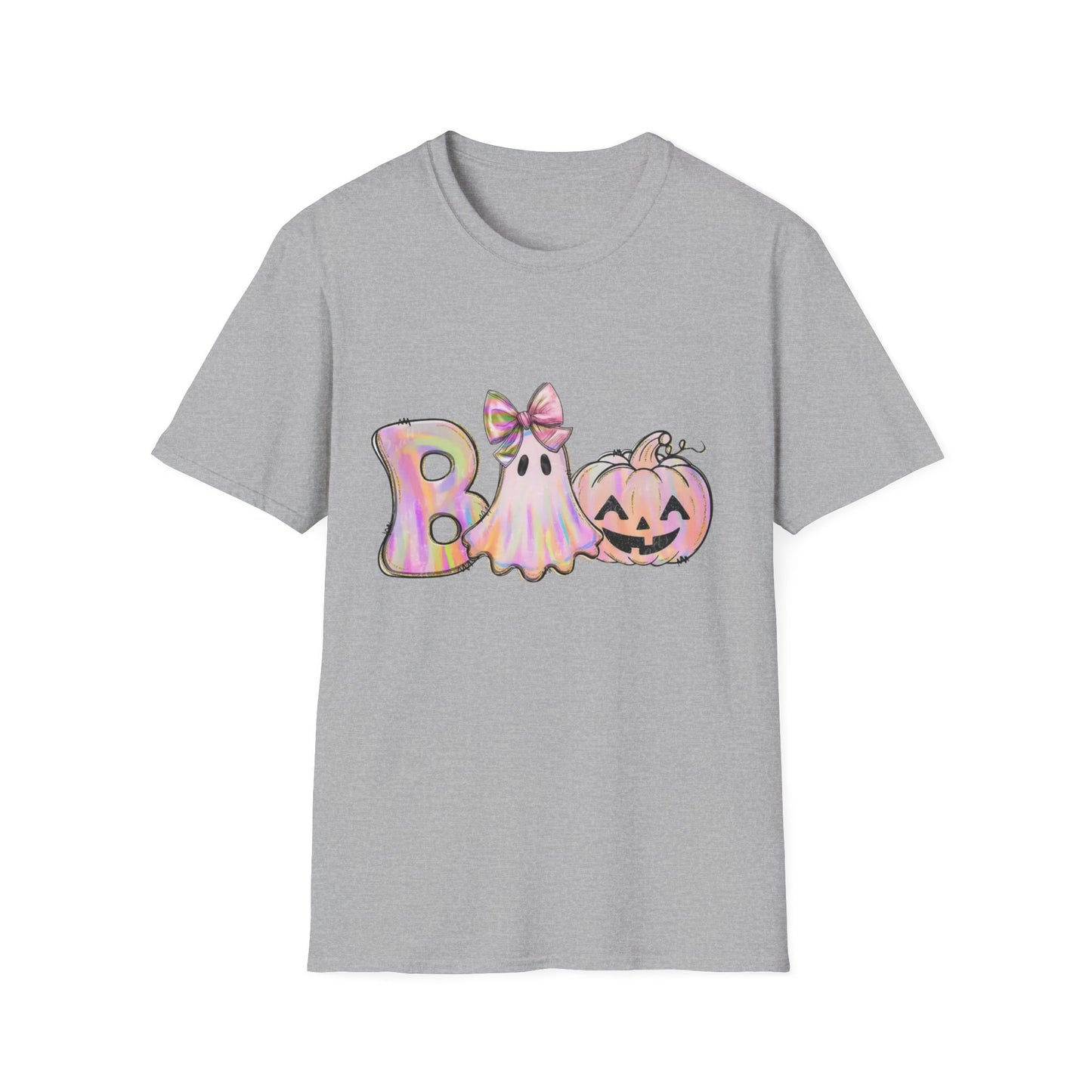 Halloween Ghost Unisex Softstyle T-Shirt, Spooky Tee, Fall Apparel, Pumpkin Shirt, Boo T-Shirt,Halloween Costume