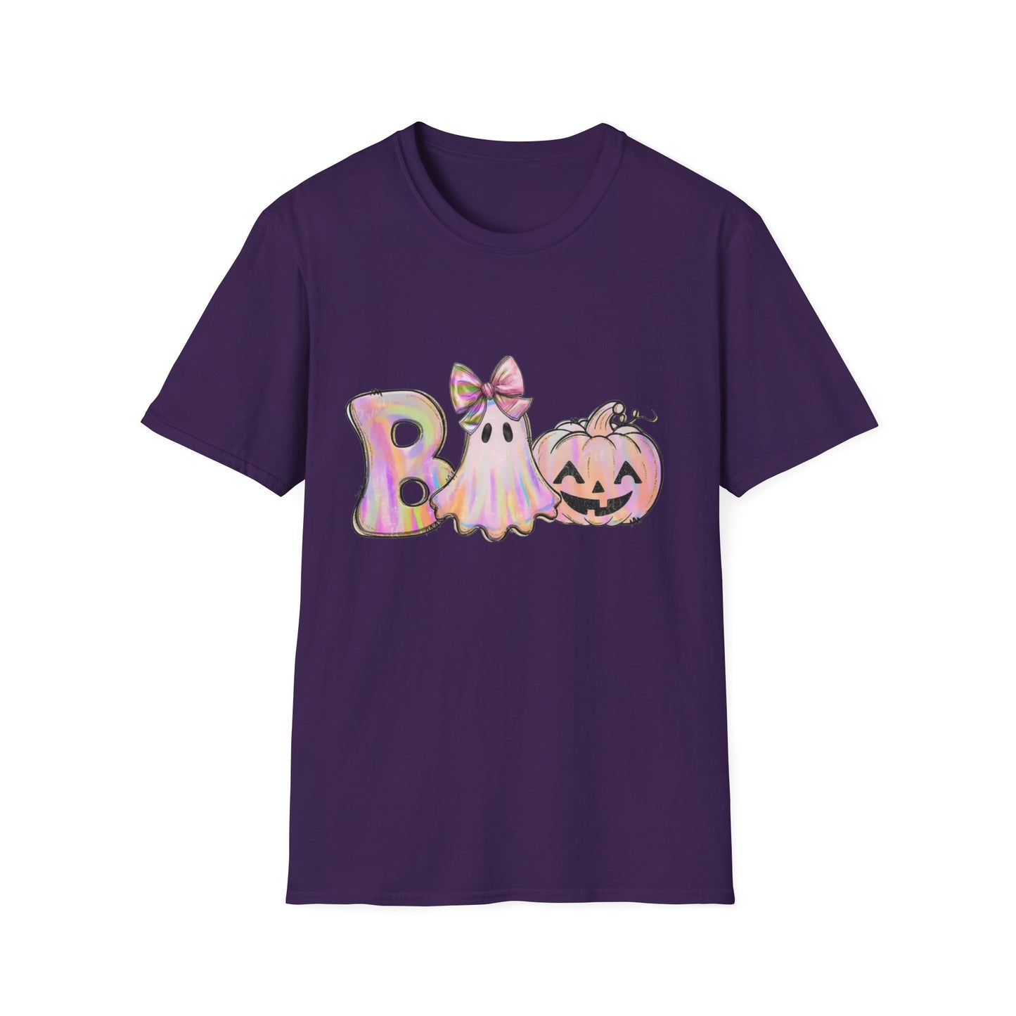 Halloween Ghost Unisex Softstyle T-Shirt, Spooky Tee, Fall Apparel, Pumpkin Shirt, Boo T-Shirt,Halloween Costume