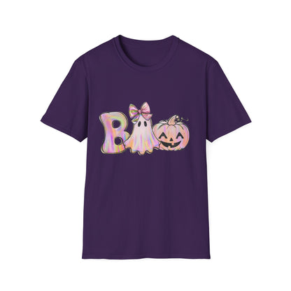 Halloween Ghost Unisex Softstyle T-Shirt, Spooky Tee, Fall Apparel, Pumpkin Shirt, Boo T-Shirt,Halloween Costume