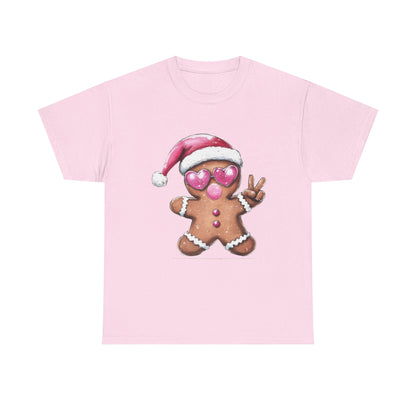 Festive Gingerbread Tee, Unisex Christmas T-Shirt, Cute Holiday Apparel, Seasonal Gift, Gingerbread Design Shirt