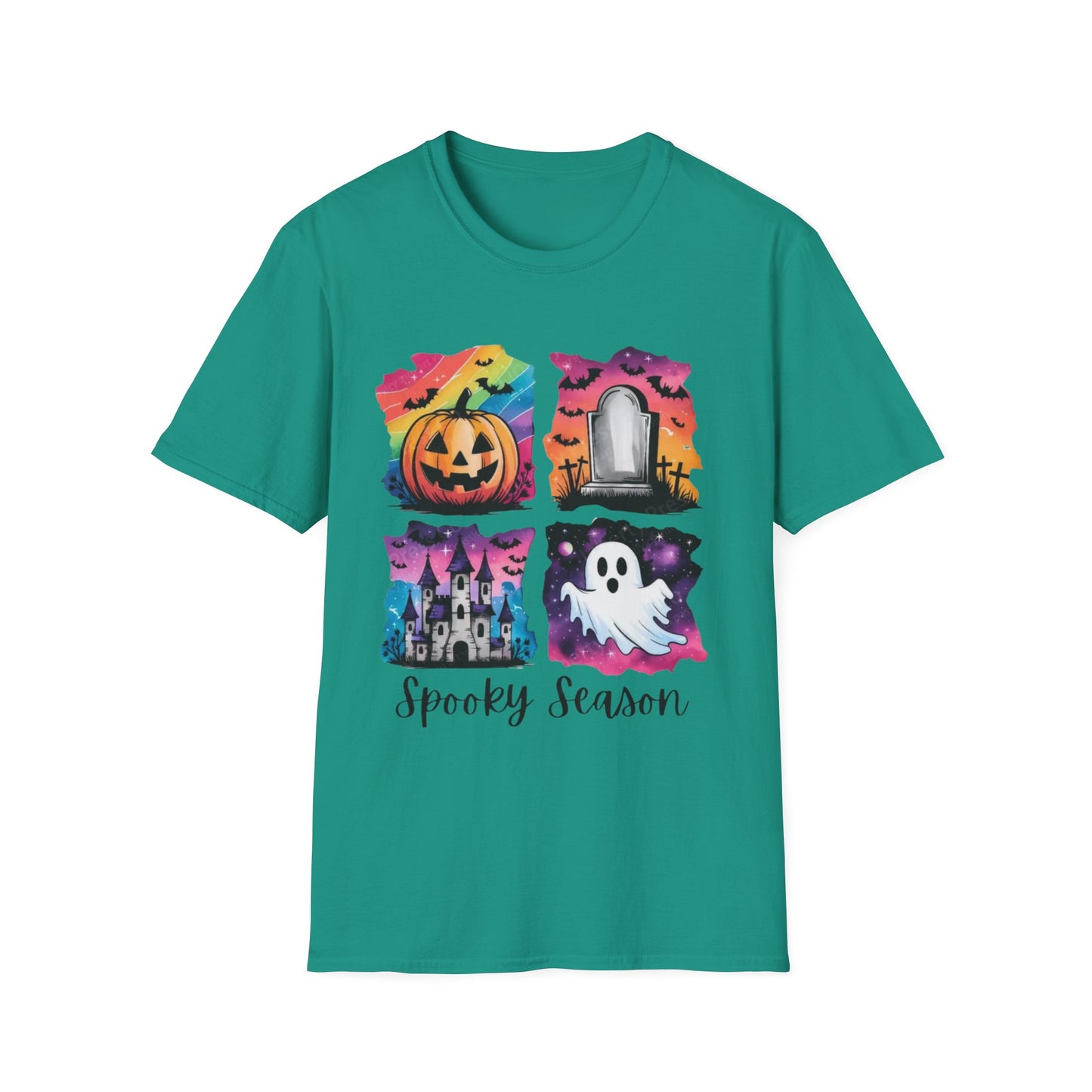Halloween Graphic Tee, Spooky Season T-Shirt, Unisex Halloween Shirt, Witchy Apparel, October Festive Wear, Ghost and Pumpkin Tee