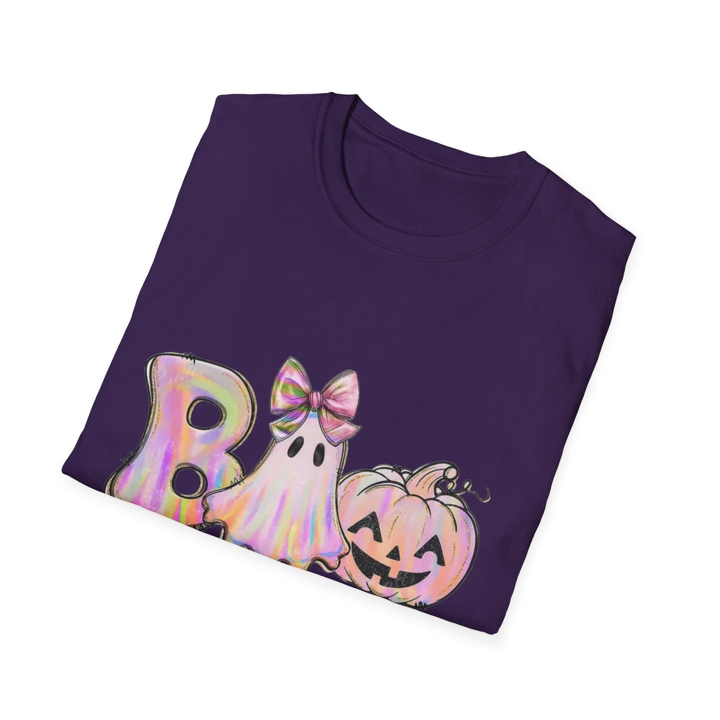 Halloween Ghost Unisex Softstyle T-Shirt, Spooky Tee, Fall Apparel, Pumpkin Shirt, Boo T-Shirt,Halloween Costume