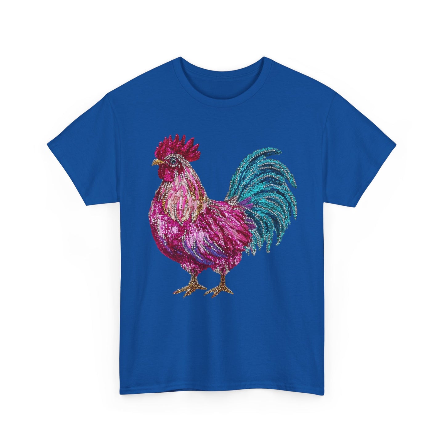 Vibrant Rooster Graphic Tee, Unisex Heavy Cotton Shirt, Farmhouse Clothing, Animal Lover Gift, Casual Tee, Birthday Present