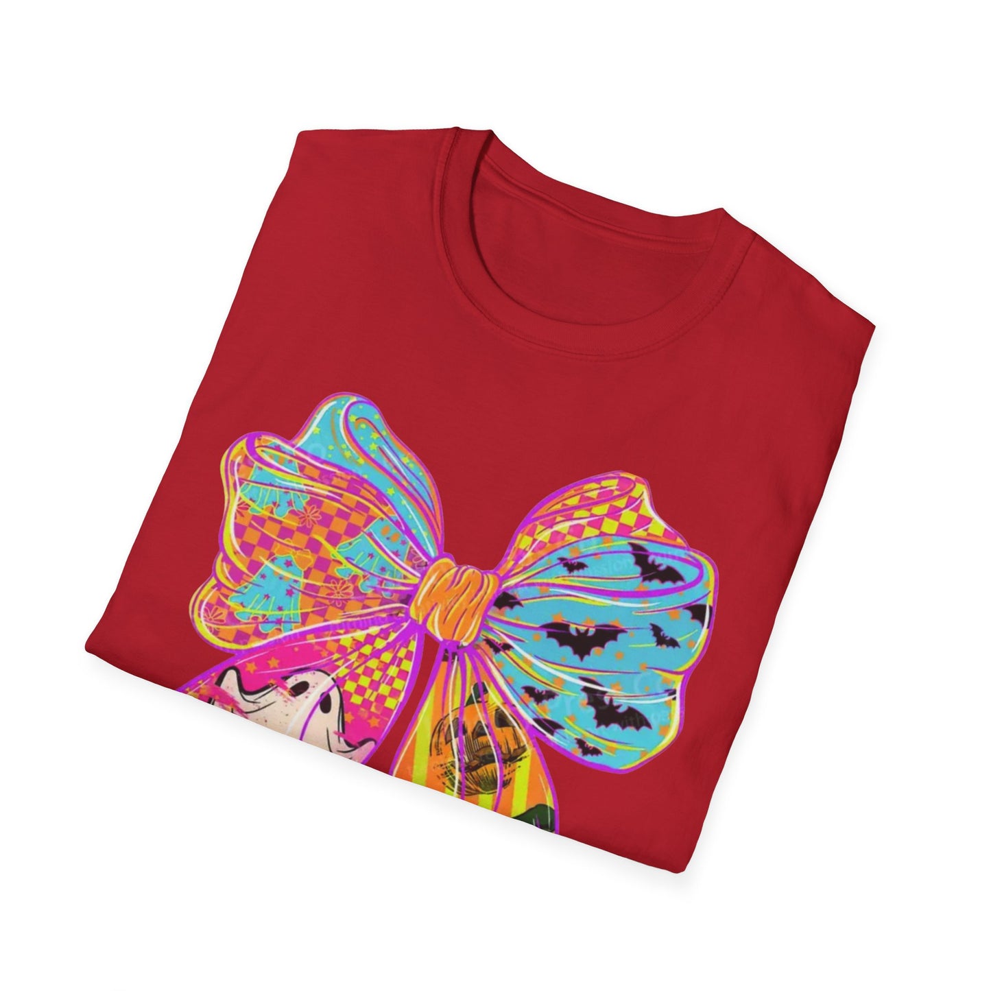 Colorful Bow Graphic Unisex T-Shirt, Fun Graphic Tee, Stylish Casual Wear, Perfect Gift for Birthdays, Festivals, and Celebrations