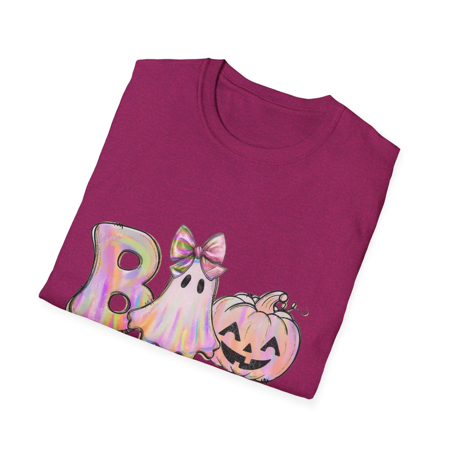 Halloween Ghost Unisex Softstyle T-Shirt, Spooky Tee, Fall Apparel, Pumpkin Shirt, Boo T-Shirt,Halloween Costume