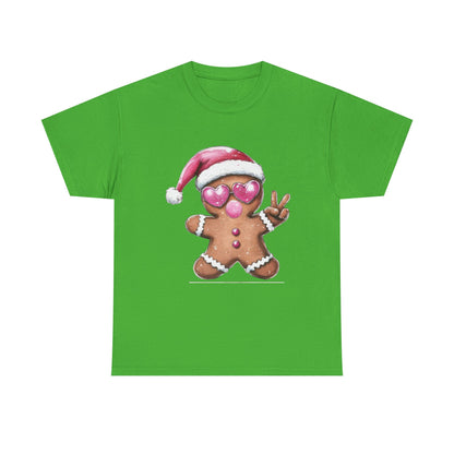Festive Gingerbread Tee, Unisex Christmas T-Shirt, Cute Holiday Apparel, Seasonal Gift, Gingerbread Design Shirt