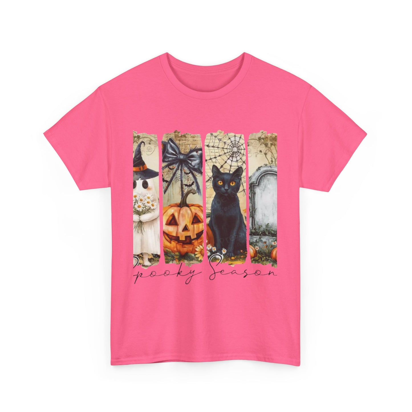 Halloween Cat Tee, Vintage Halloween Shirt, Unisex T-Shirt, Fall Graphic Tee, Spooky Season Apparel, Cat Lover Gift