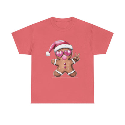 Festive Gingerbread Tee, Unisex Christmas T-Shirt, Cute Holiday Apparel, Seasonal Gift, Gingerbread Design Shirt