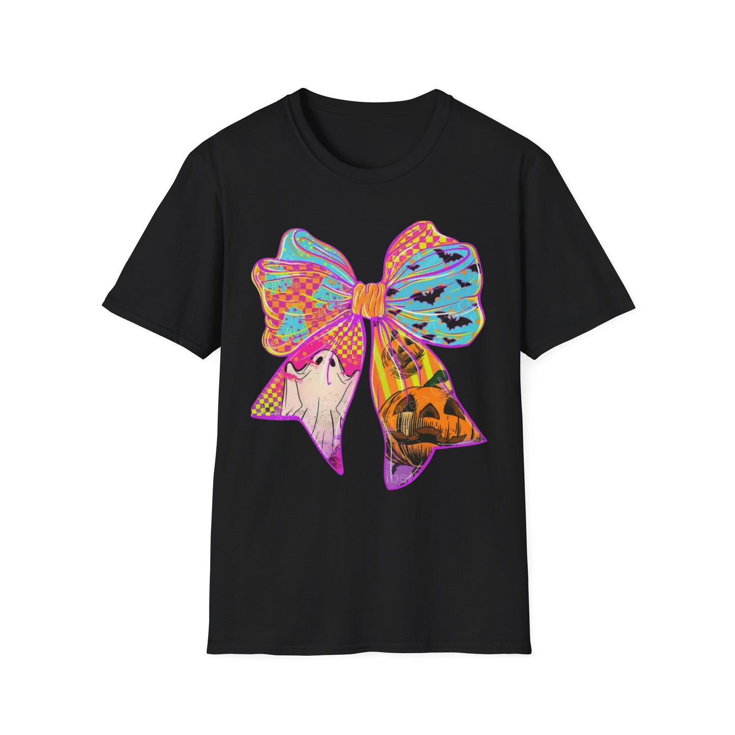 Colorful Bow Graphic Unisex T-Shirt, Fun Graphic Tee, Stylish Casual Wear, Perfect Gift for Birthdays, Festivals, and Celebrations
