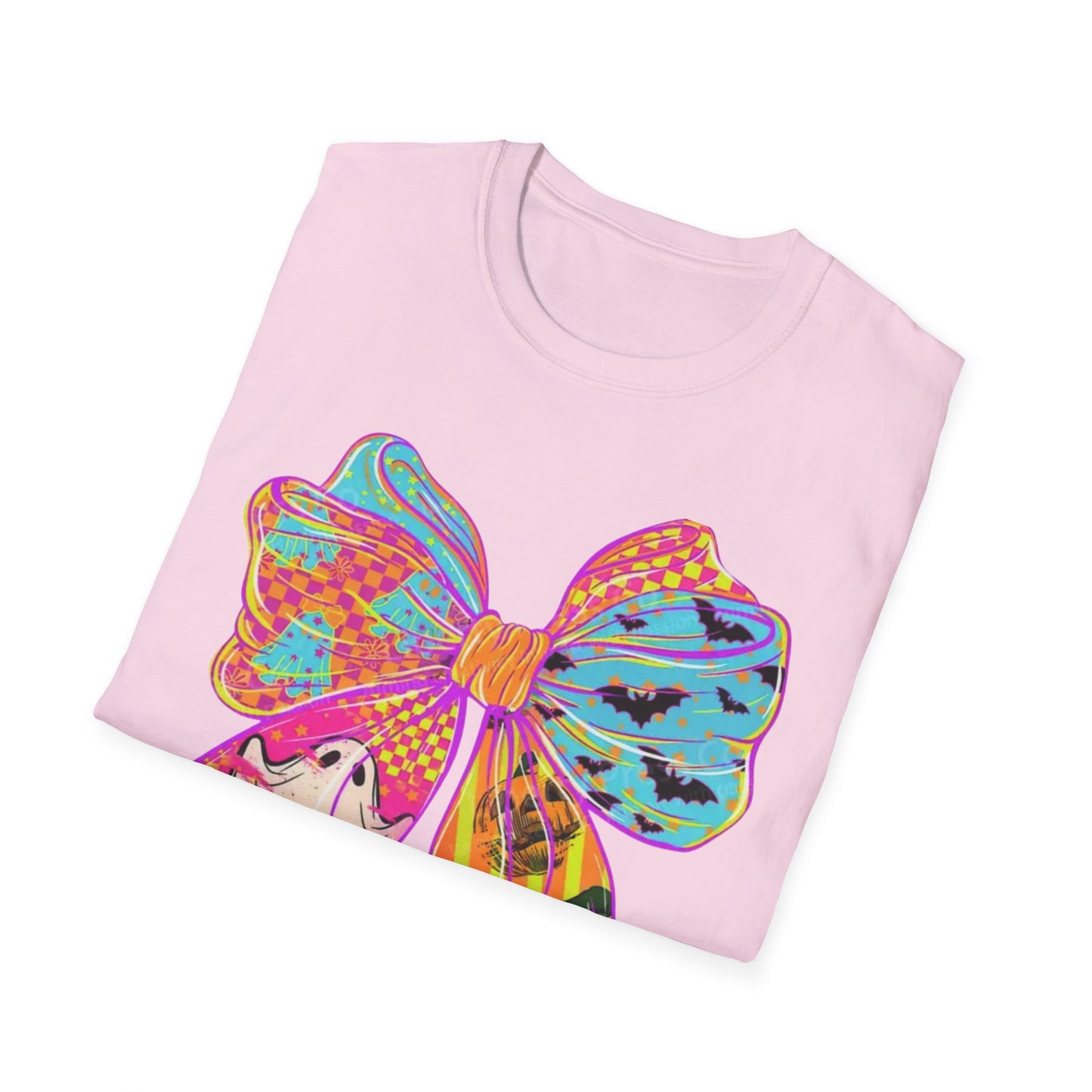 Colorful Bow Graphic Unisex T-Shirt, Fun Graphic Tee, Stylish Casual Wear, Perfect Gift for Birthdays, Festivals, and Celebrations