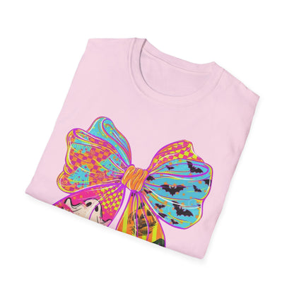 Colorful Bow Graphic Unisex T-Shirt, Fun Graphic Tee, Stylish Casual Wear, Perfect Gift for Birthdays, Festivals, and Celebrations