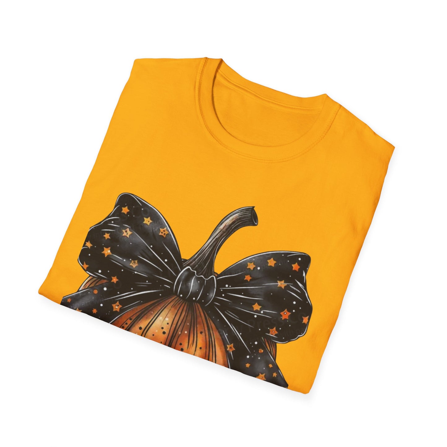 Festive Pumpkin Unisex Softstyle T-Shirt, Fall Fashion Tee, Halloween Shirt, Casual Autumn Wear, Seasonal Gift