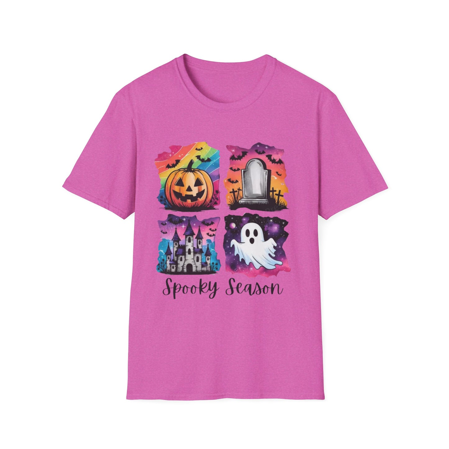 Halloween Graphic Tee, Spooky Season T-Shirt, Unisex Halloween Shirt, Witchy Apparel, October Festive Wear, Ghost and Pumpkin Tee
