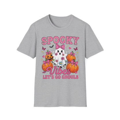 Spooky Vibes Unisex T-Shirt, Halloween Tee, Fun Costume Shirt, Ghost Design Shirt, Fall Fashion, Ghouls Love