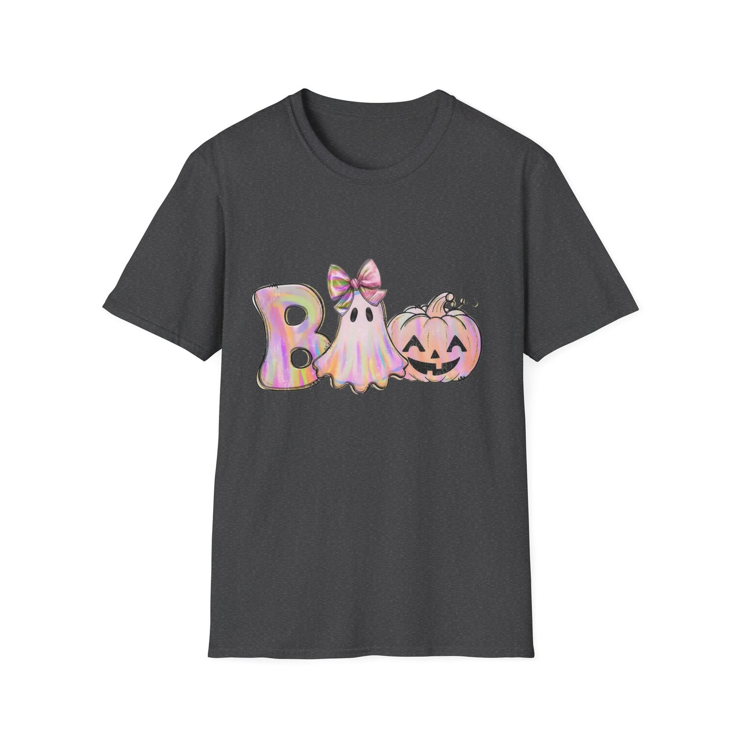 Halloween Ghost Unisex Softstyle T-Shirt, Spooky Tee, Fall Apparel, Pumpkin Shirt, Boo T-Shirt,Halloween Costume