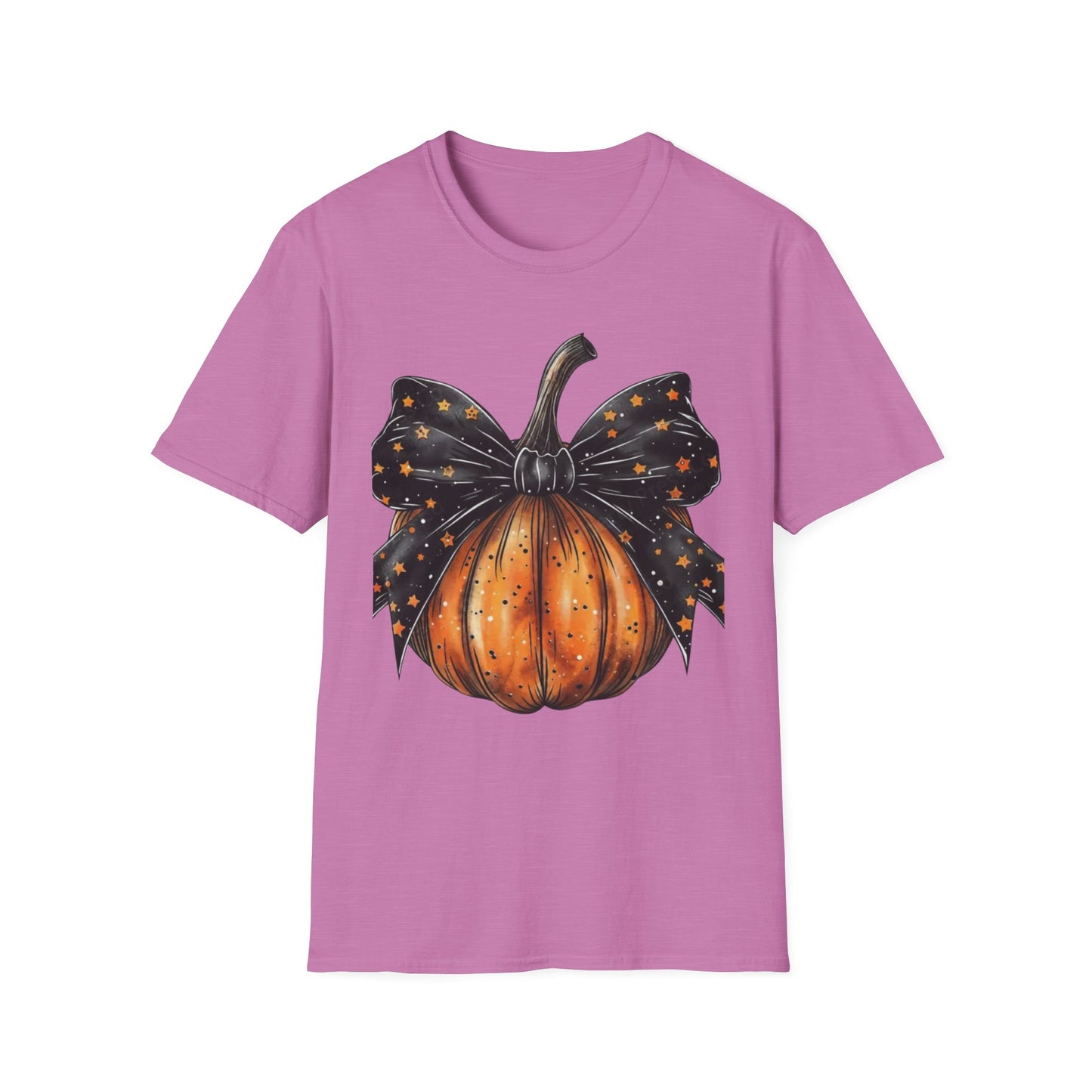 Festive Pumpkin Unisex Softstyle T-Shirt, Fall Fashion Tee, Halloween Shirt, Casual Autumn Wear, Seasonal Gift