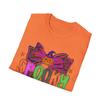 Spooky Season Unisex Softstyle T-Shirt, Halloween Tee, Fall Apparel, Fun Costume Shirt, Boo-tiful Gift, Pumpkin Party Shirt