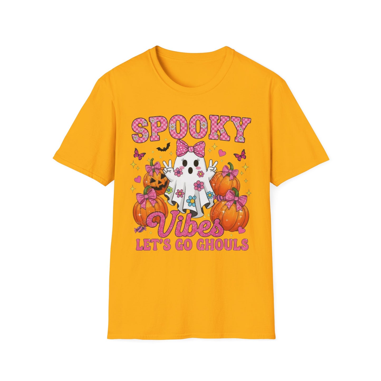 Spooky Vibes Unisex T-Shirt, Halloween Tee, Fun Costume Shirt, Ghost Design Shirt, Fall Fashion, Ghouls Love