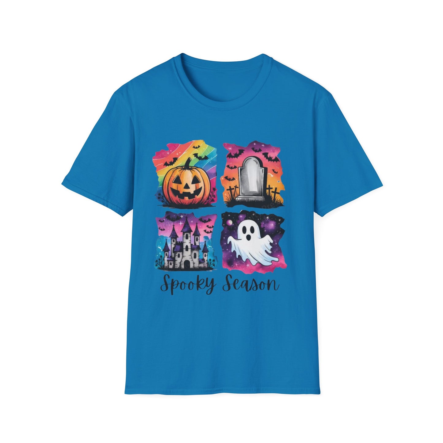 Halloween Graphic Tee, Spooky Season T-Shirt, Unisex Halloween Shirt, Witchy Apparel, October Festive Wear, Ghost and Pumpkin Tee