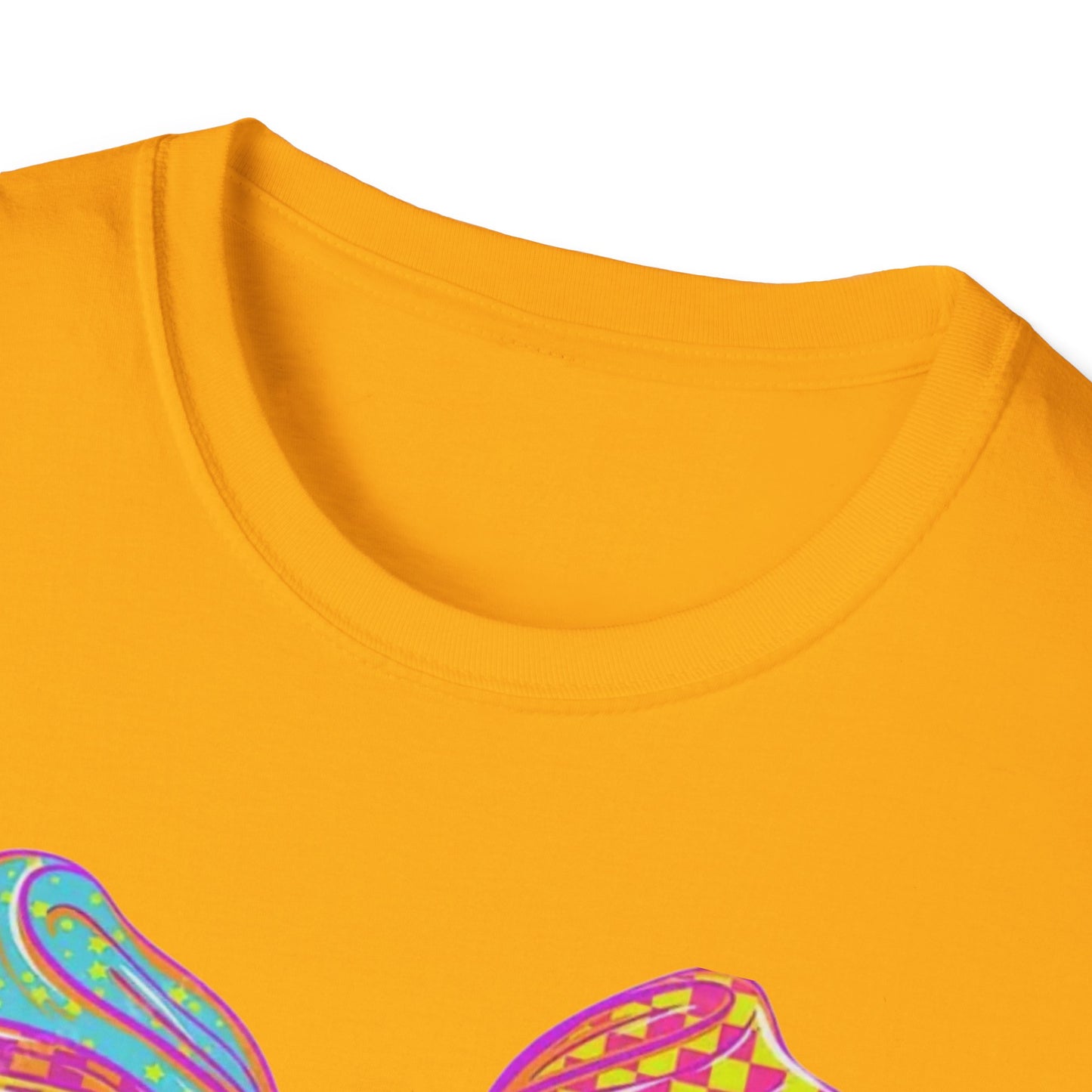 Colorful Bow Graphic Unisex T-Shirt, Fun Graphic Tee, Stylish Casual Wear, Perfect Gift for Birthdays, Festivals, and Celebrations