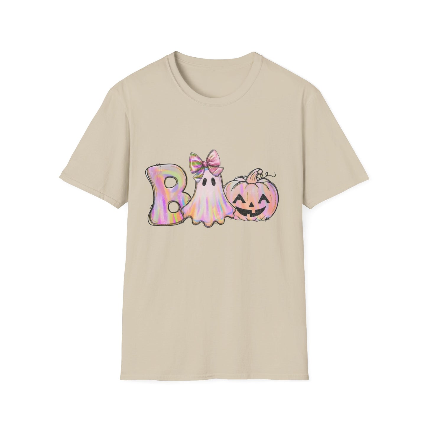 Halloween Ghost Unisex Softstyle T-Shirt, Spooky Tee, Fall Apparel, Pumpkin Shirt, Boo T-Shirt,Halloween Costume