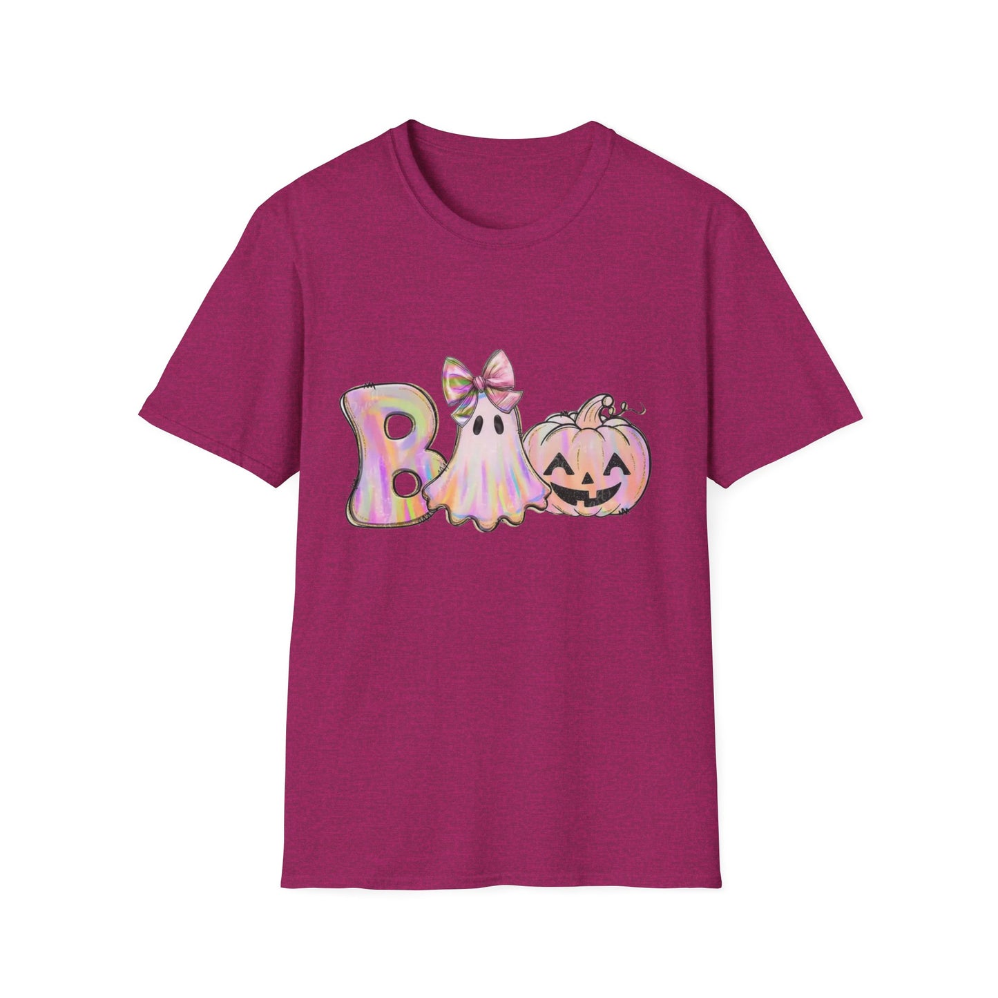 Halloween Ghost Unisex Softstyle T-Shirt, Spooky Tee, Fall Apparel, Pumpkin Shirt, Boo T-Shirt,Halloween Costume