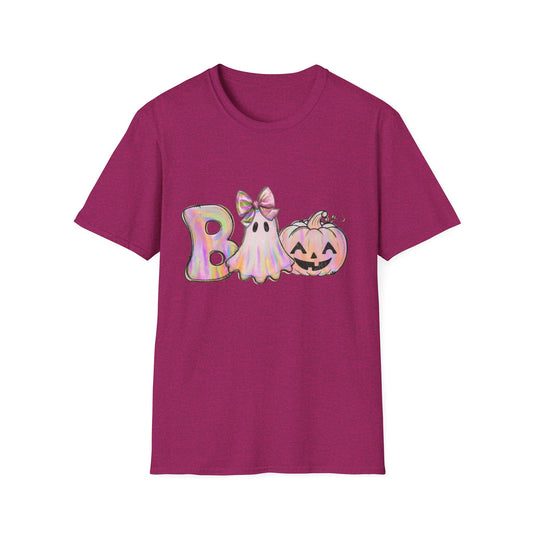 Halloween Ghost Unisex Softstyle T-Shirt, Spooky Tee, Fall Apparel, Pumpkin Shirt, Boo T-Shirt,Halloween Costume