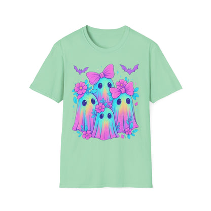 Whimsical Ghosts T-Shirt, Cute Halloween Shirt, Kids & Adults Apparel, Soft Cotton Tee, Spooky Gift Idea, Fun Graphic Tee