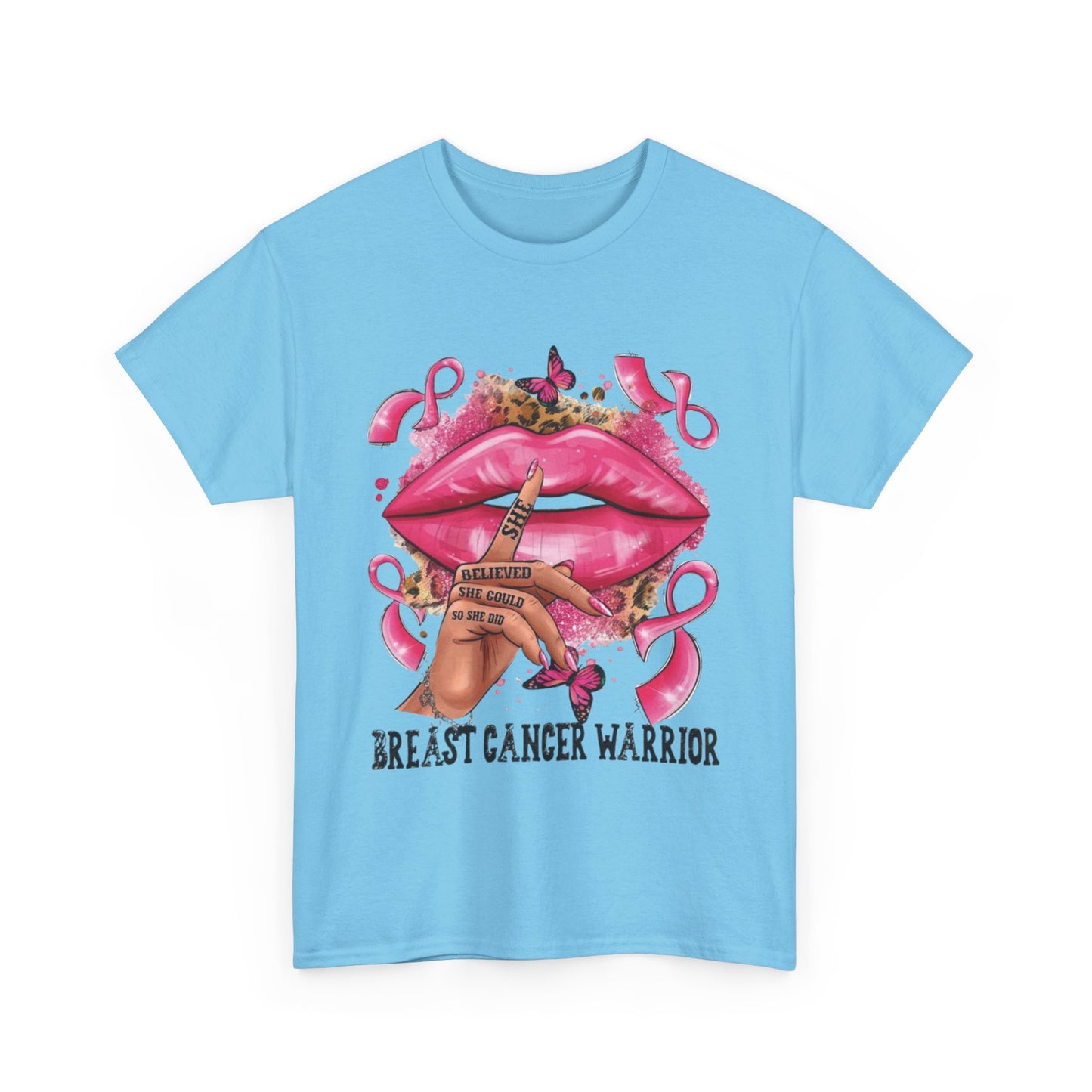 Breast Cancer Warrior Tee, Inspirational Shirt for Awareness, Gift for Cancer Fighters, Supportive Apparel, Empowering T-Shirt