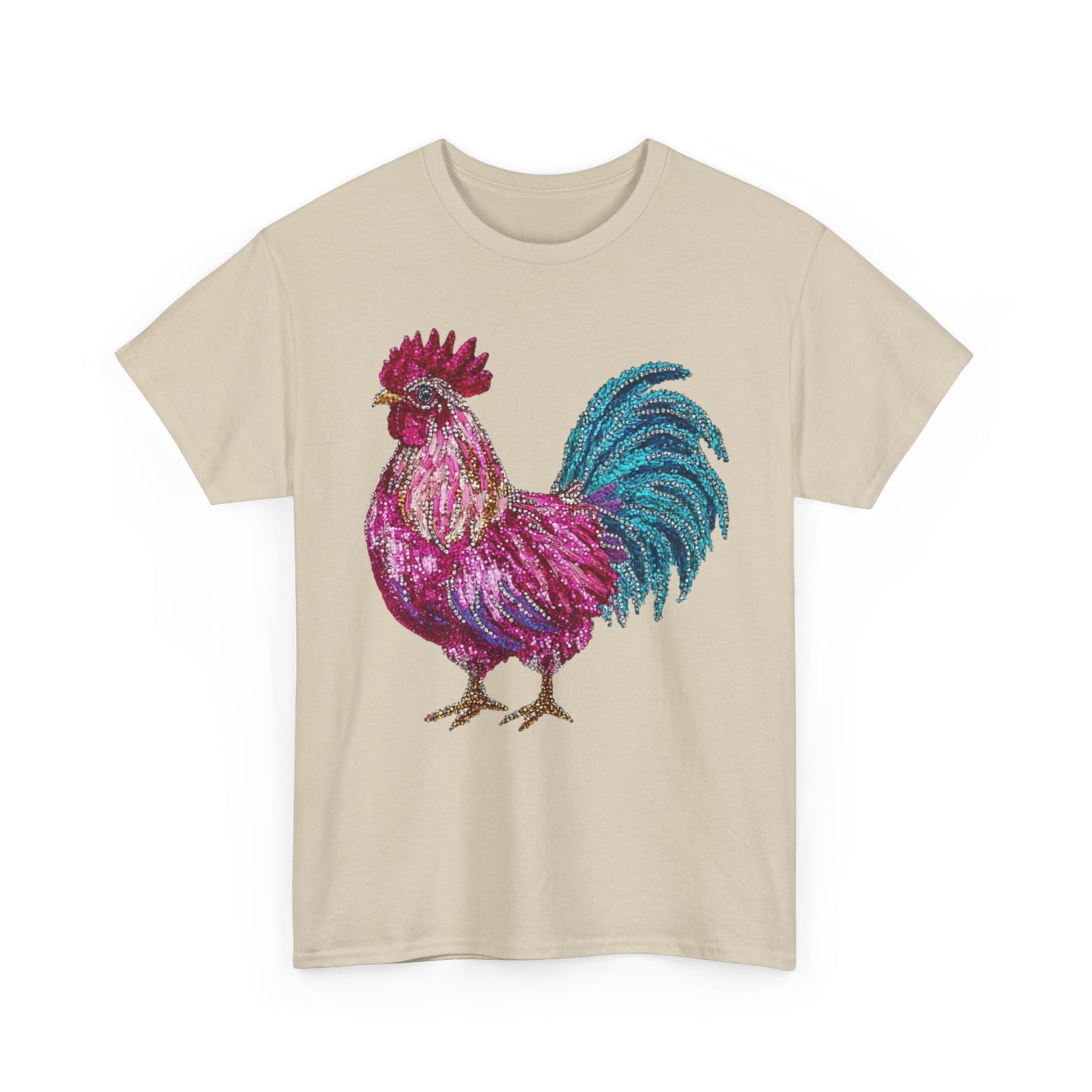 Vibrant Rooster Graphic Tee, Unisex Heavy Cotton Shirt, Farmhouse Clothing, Animal Lover Gift, Casual Tee, Birthday Present