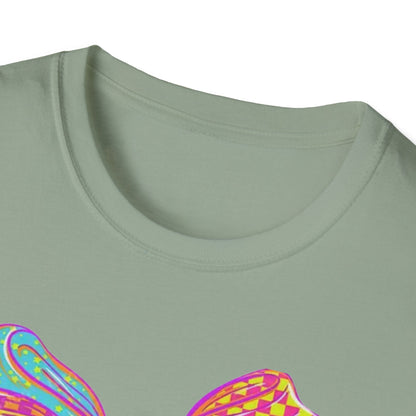 Colorful Bow Graphic Unisex T-Shirt, Fun Graphic Tee, Stylish Casual Wear, Perfect Gift for Birthdays, Festivals, and Celebrations