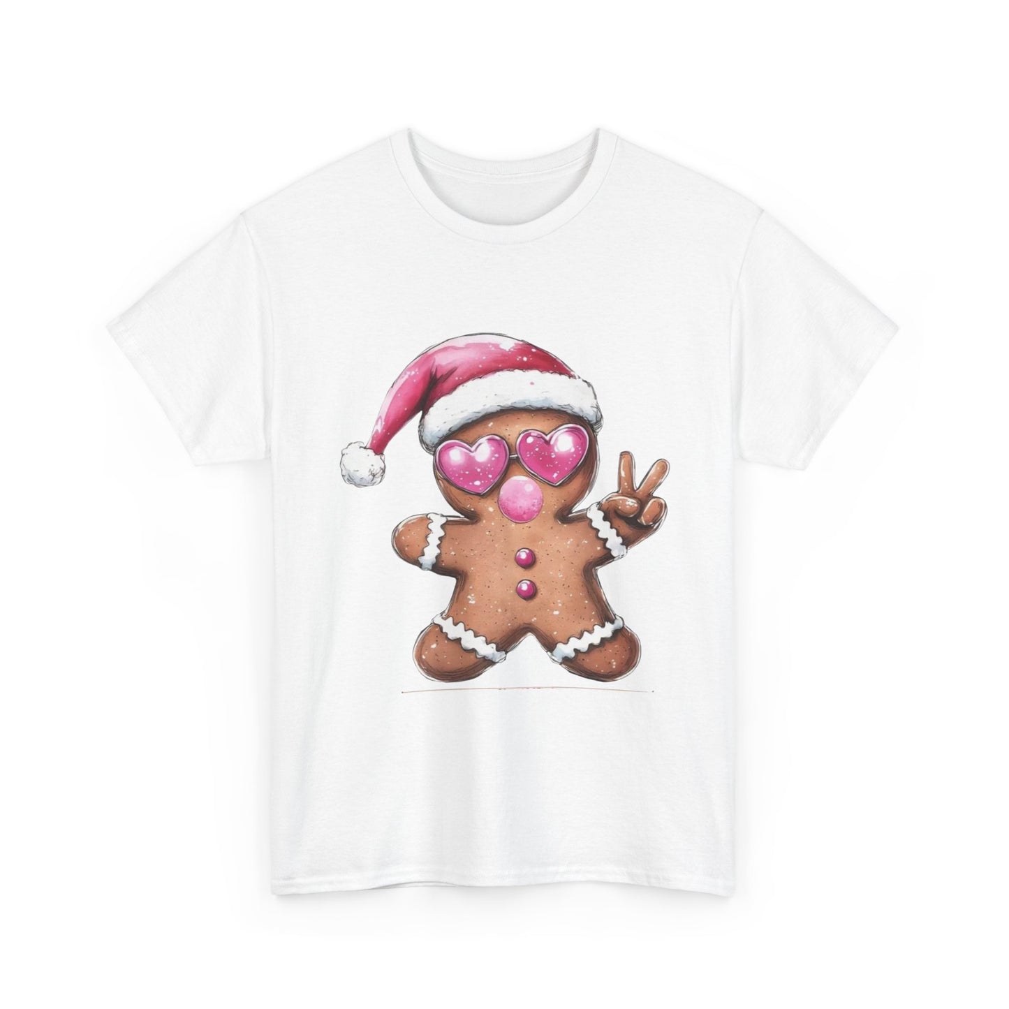 Festive Gingerbread Tee, Unisex Christmas T-Shirt, Cute Holiday Apparel, Seasonal Gift, Gingerbread Design Shirt