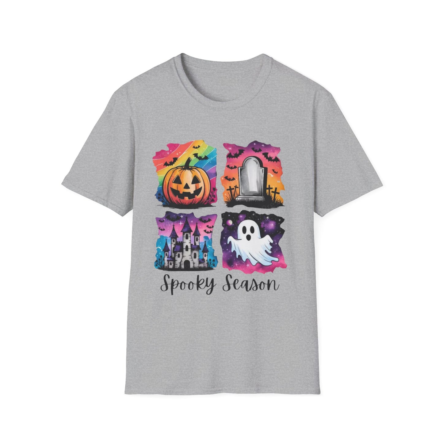 Halloween Graphic Tee, Spooky Season T-Shirt, Unisex Halloween Shirt, Witchy Apparel, October Festive Wear, Ghost and Pumpkin Tee