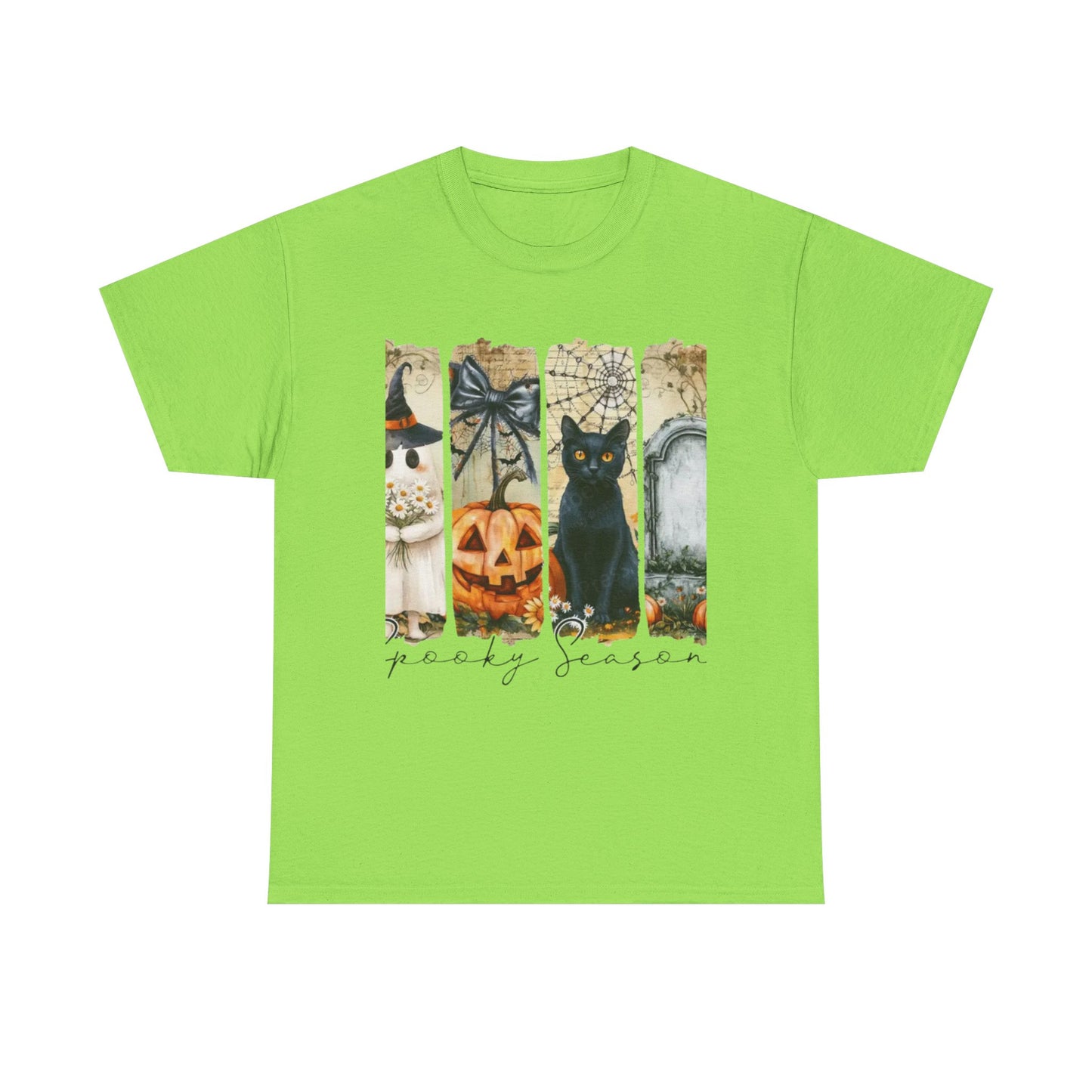 Halloween Cat Tee, Vintage Halloween Shirt, Unisex T-Shirt, Fall Graphic Tee, Spooky Season Apparel, Cat Lover Gift